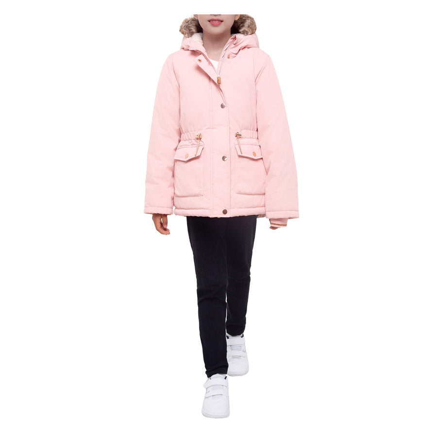 Girls' Water-Resistant Sherpa Fleece Lined Puffer Jacket Winter Parka Coat Coats & Jackets Rokka & Rolla