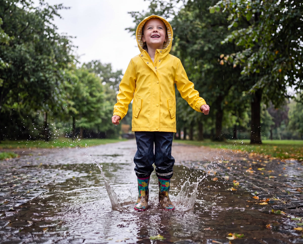 Girls' Waterproof Rubber Slicker Rain Jacket Rain Suits Rokka & Rolla