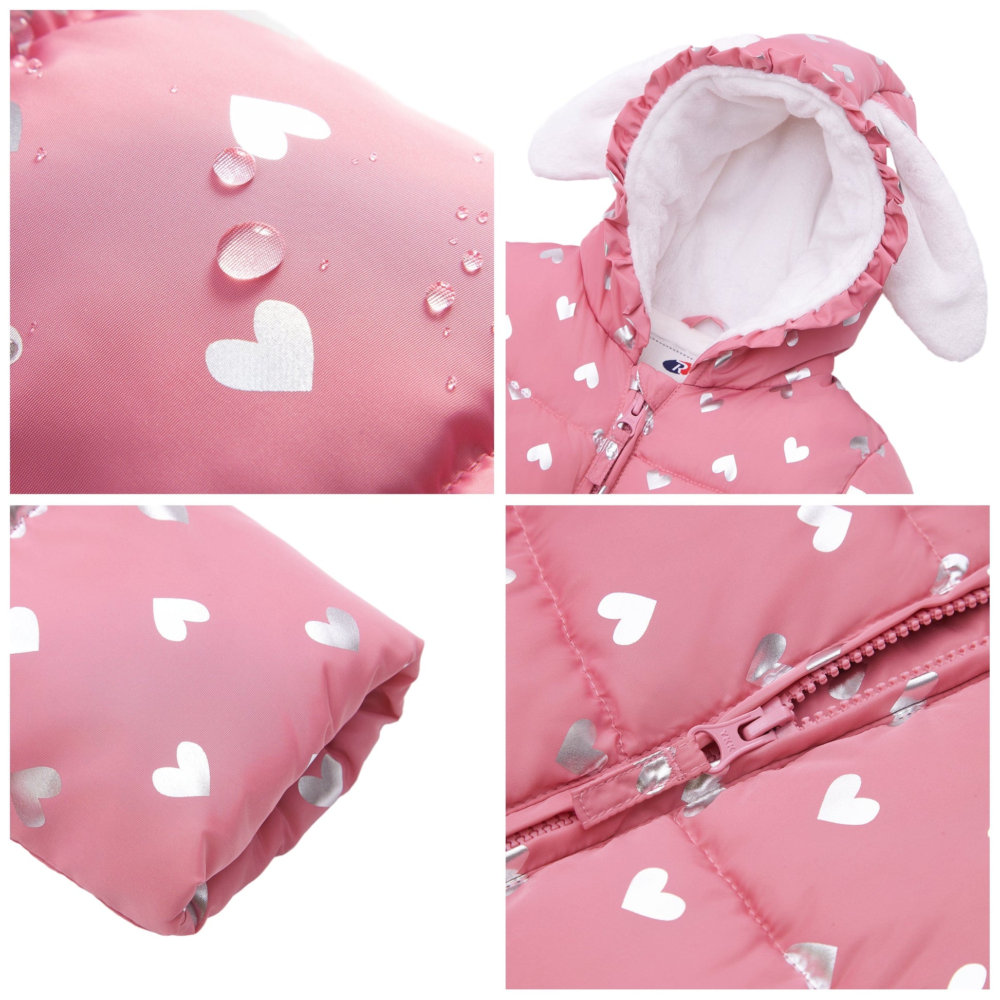 Infant Girls' Soft Fur Hooded Puffer Jacket Baby & Toddler Outerwear Rokka & Rolla