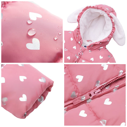 Infant Girls' Soft Fur Hooded Puffer Jacket Baby & Toddler Outerwear Rokka & Rolla