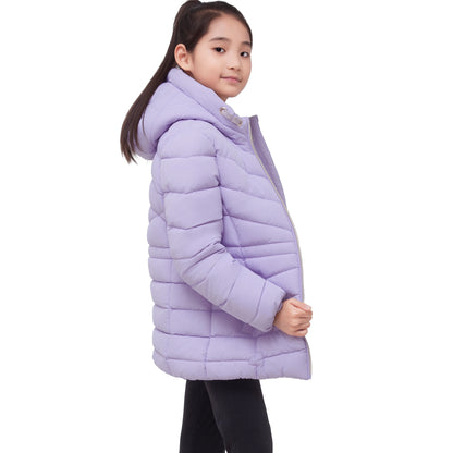 Girls' Jacket Lightweight Long Puffer Jacket