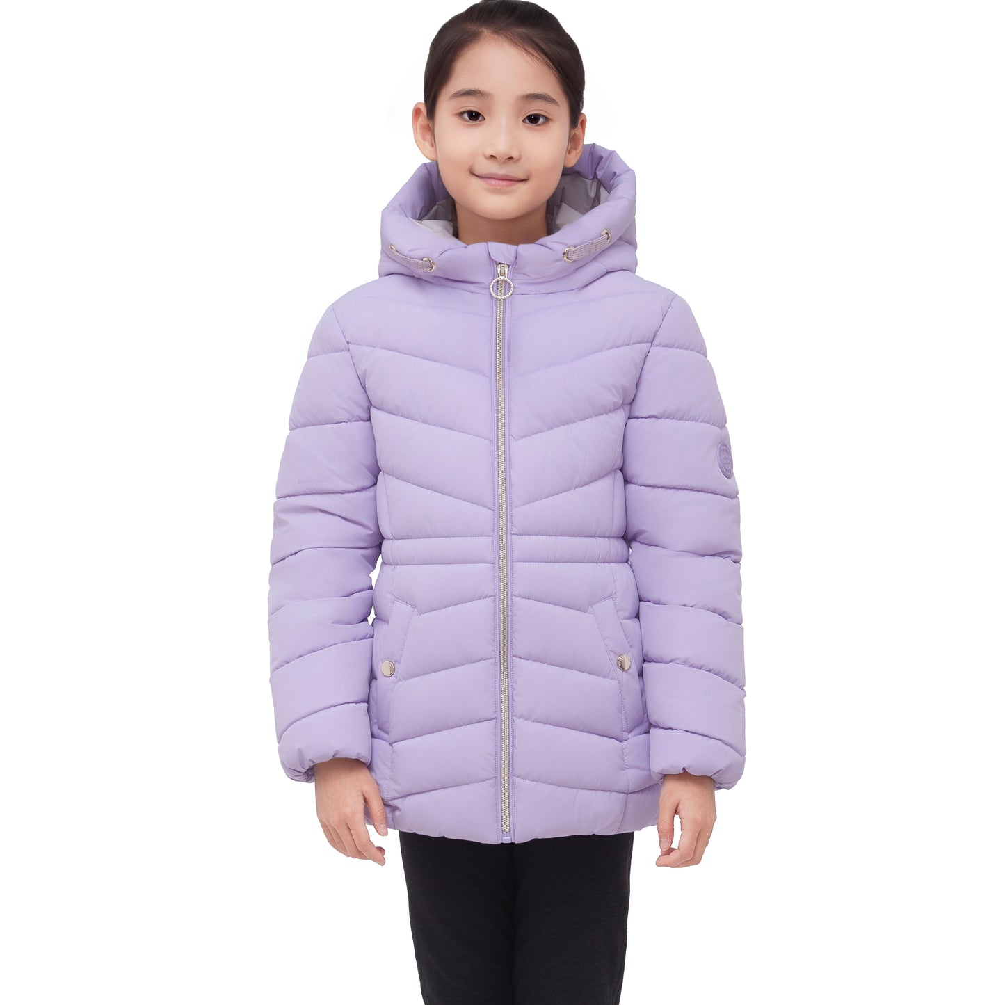 Girls' Jacket Lightweight Long Puffer Jacket