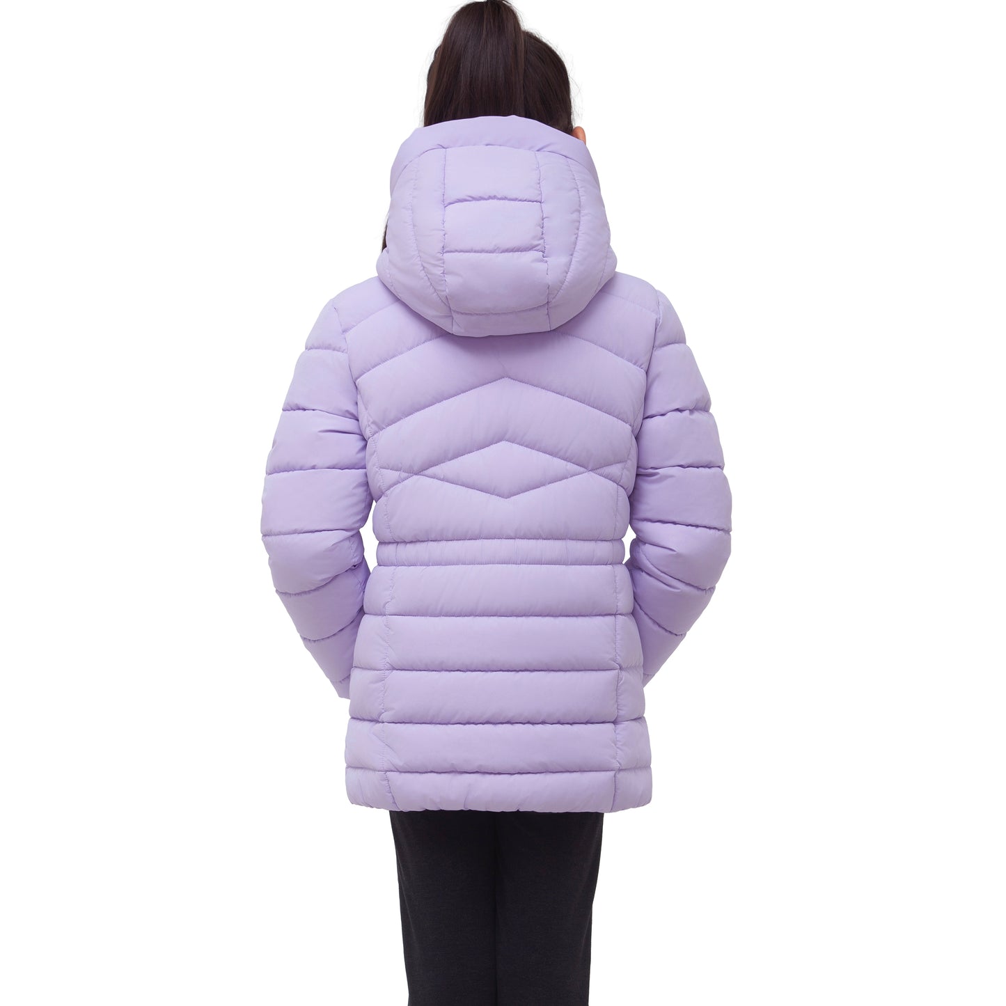 Girls' Jacket Lightweight Long Puffer Jacket