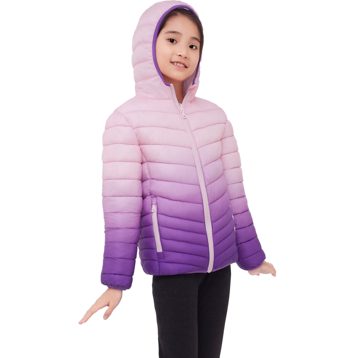 Girls' Reversible Lightweight Puffer Jacket
