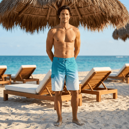 Men's 4-Way Stretch Board Shorts 9" Quick Dry Beach Swimwear Swimwear Rokka & Rolla