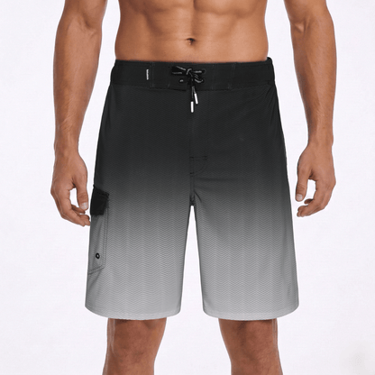 Men's 4-Way Stretch Board Shorts 9" Quick Dry Beach Swimwear Swimwear S (28-30) / Black Rokka & Rolla
