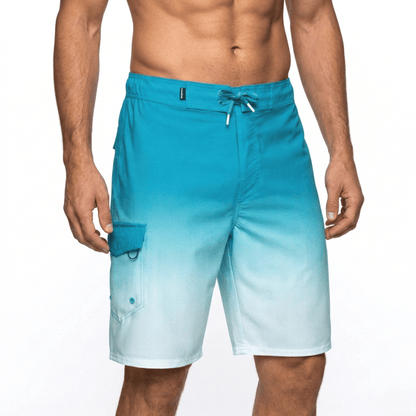Men's 4-Way Stretch Board Shorts 9" Quick Dry Beach Swimwear Swimwear S (28-30) / Sky Rokka & Rolla
