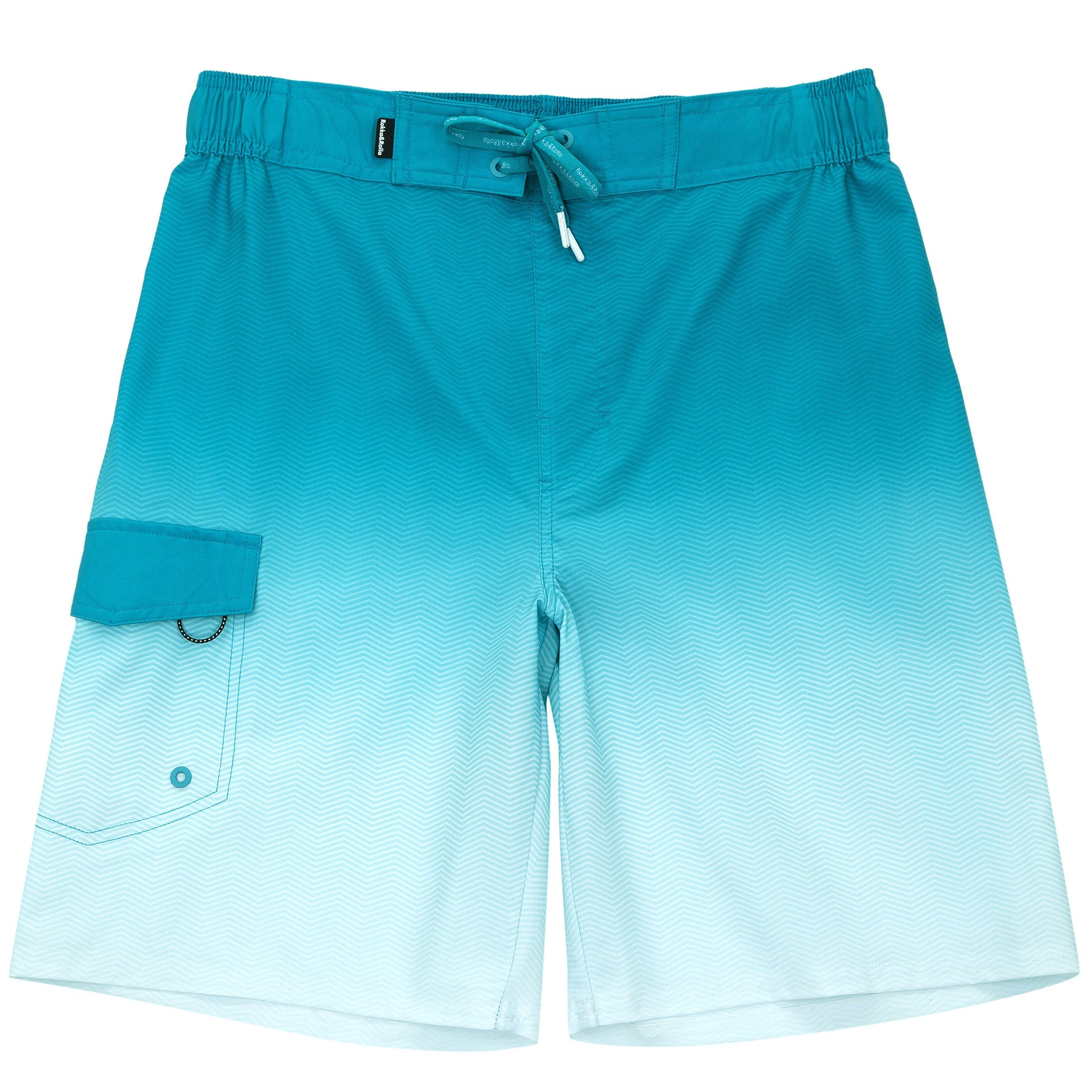 Men's 4-Way Stretch Board Shorts 9" Quick Dry Beach Swimwear Swimwear S (28-30) / Sky Rokka & Rolla