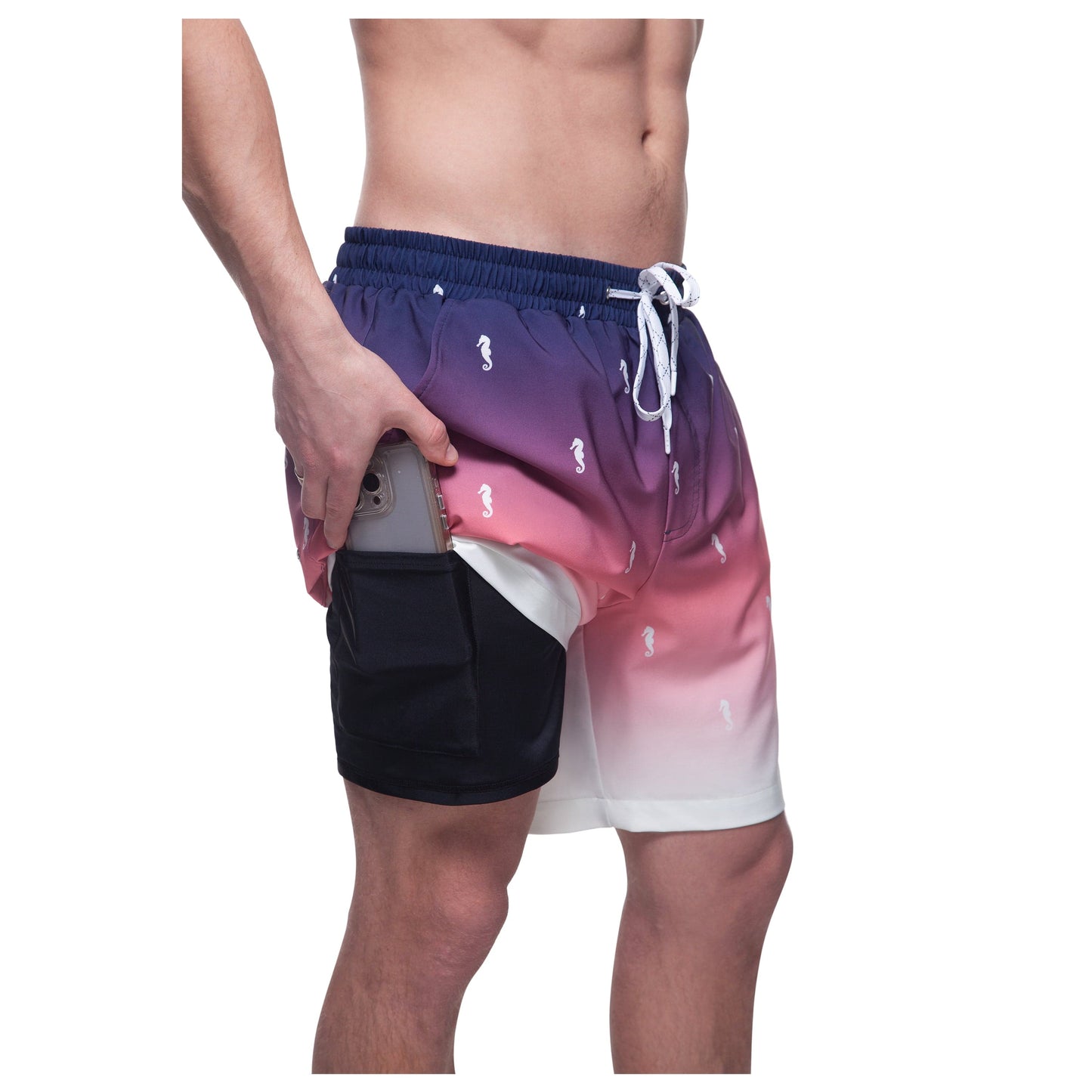 Men's Compression Liner Swim Trunks Quick Dry Bathing Suit Swimwear Rokka & Rolla