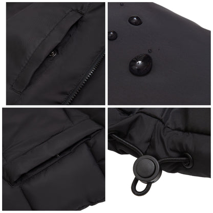 Men's Essential Puffer Jacket Water Resistant Insulated Winter Coat Stand Collar - Black Coats & Jackets Rokka&Rolla