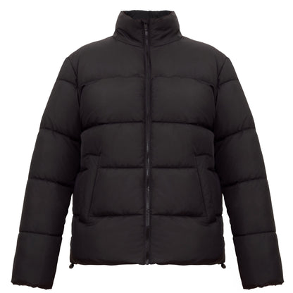 Men's Essential Puffer Jacket Water Resistant Insulated Winter Coat Stand Collar - Black Coats & Jackets S Rokka&Rolla