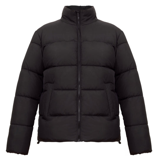 Men's Essential Puffer Jacket Water Resistant Insulated Winter Coat Stand Collar - Black Coats & Jackets S Rokka&Rolla