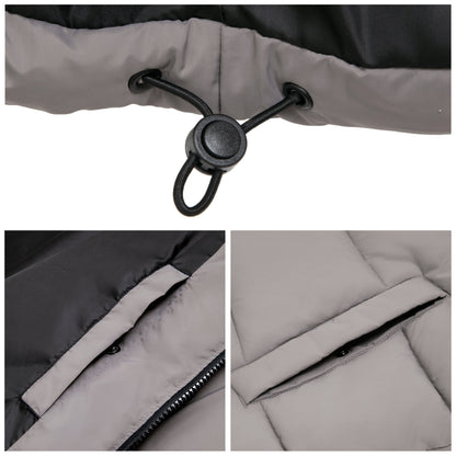 Men's Essential Puffer Jacket Water Resistant Insulated Winter Coat Stand Collar - Gray Coats & Jackets Rokka&Rolla