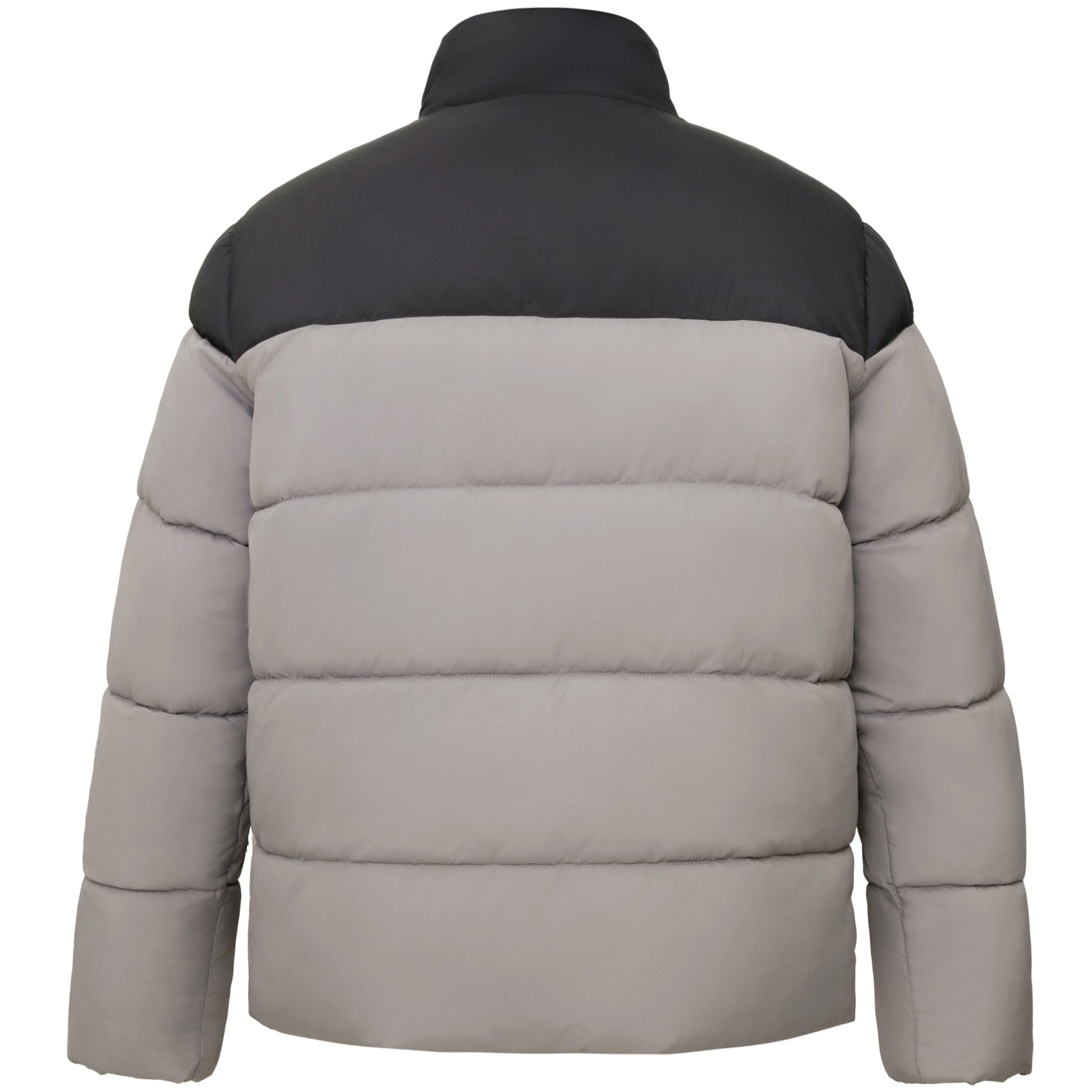 Men's Essential Puffer Jacket Water Resistant Insulated Winter Coat Stand Collar - Gray Coats & Jackets Rokka&Rolla