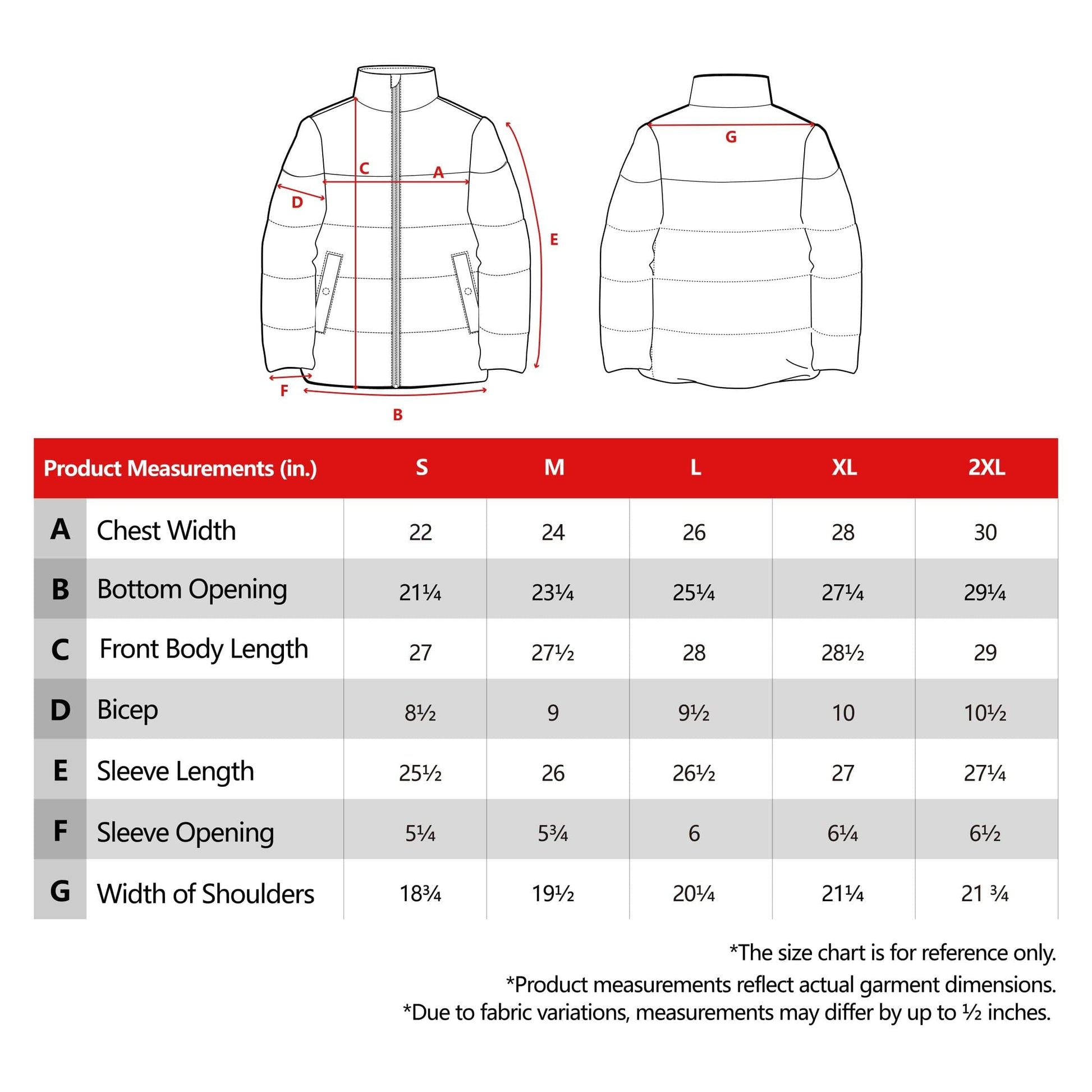 Men's Essential Puffer Jacket Water Resistant Insulated Winter Coat Stand Collar - Gray Coats & Jackets Rokka&Rolla