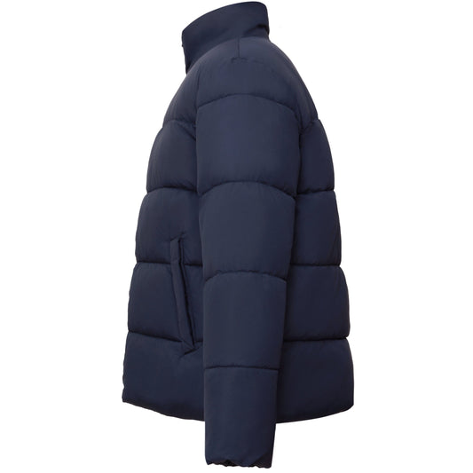 Men's Essential Puffer Jacket Water Resistant Insulated Winter Coat Stand Collar - Navy Coats & Jackets Rokka&Rolla
