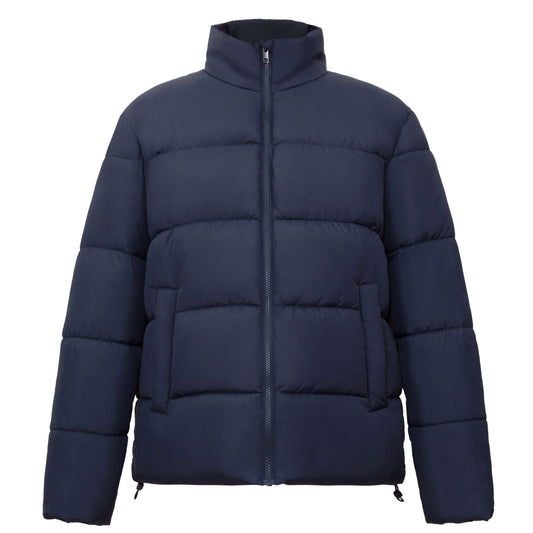 Men's Essential Puffer Jacket Water Resistant Insulated Winter Coat Stand Collar - Navy Coats & Jackets S Rokka&Rolla