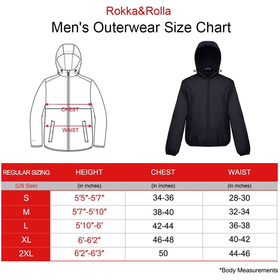 Men's Lightweight Packable Mesh Windbreaker Coats & Jackets Rokka & Rolla