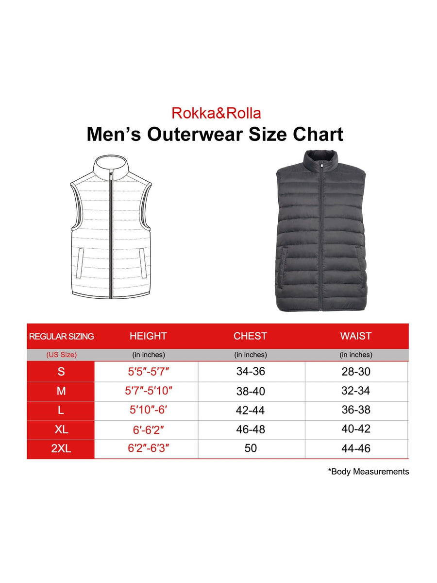 Men's Lightweight Puffer Vest Vests Rokka & Rolla