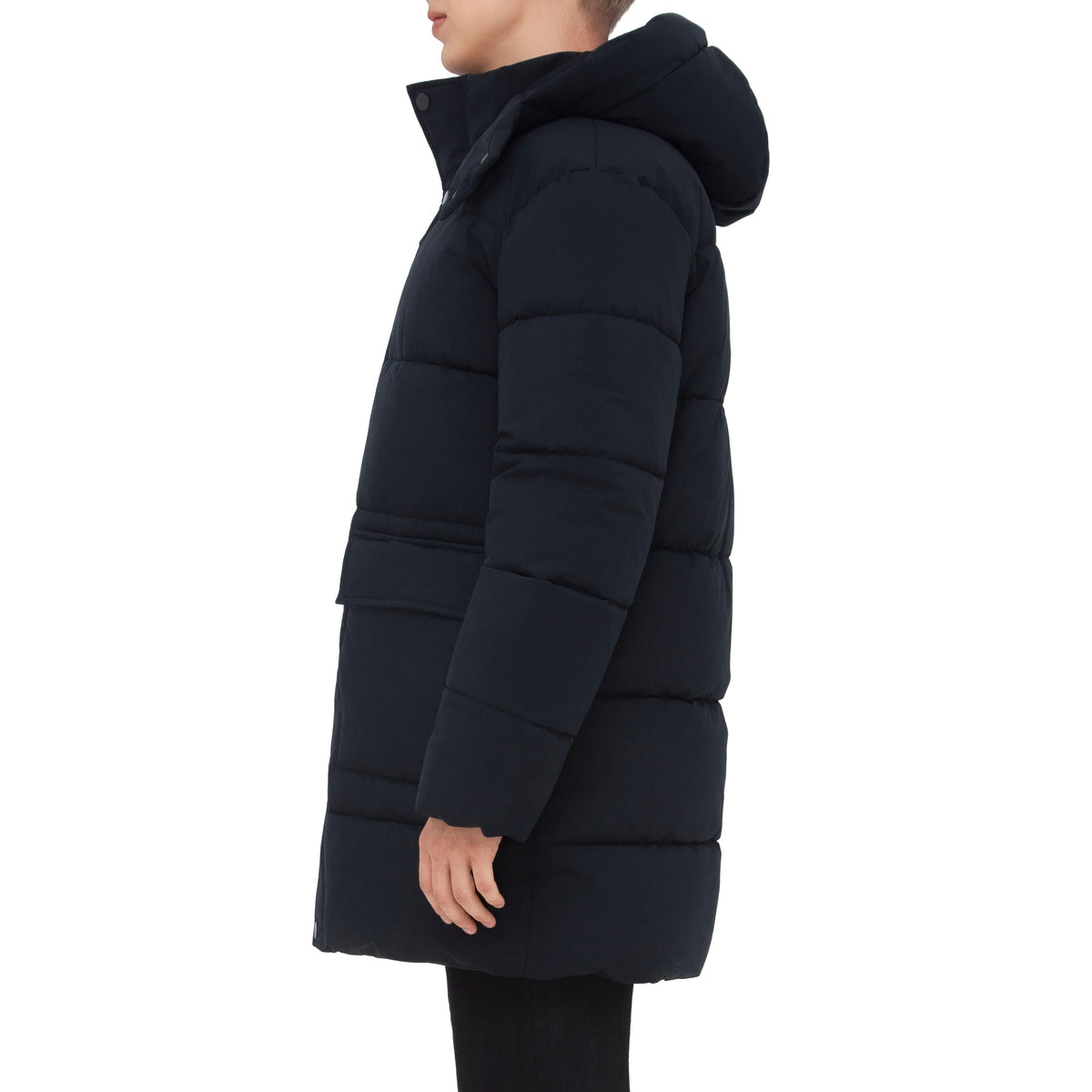 Men's Puffer Jacket Water-Resistant Fleece-Lined Winter Coat - Navy Coats & Jackets Rokka&Rolla