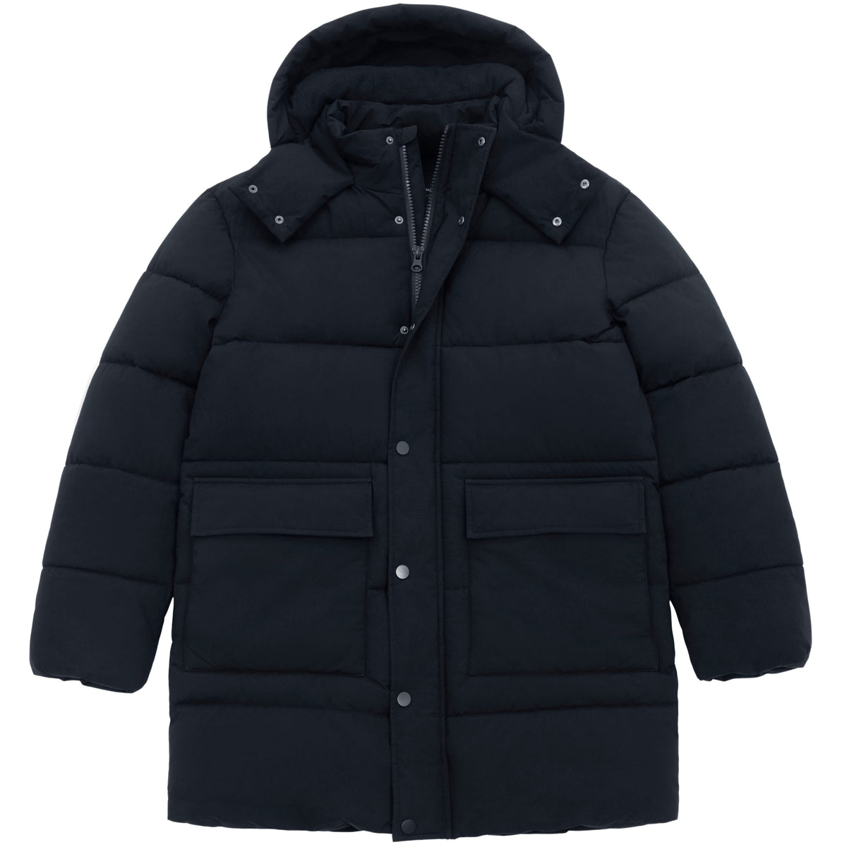 Men's Puffer Jacket Water-Resistant Fleece-Lined Winter Coat - Navy Coats & Jackets S Rokka&Rolla