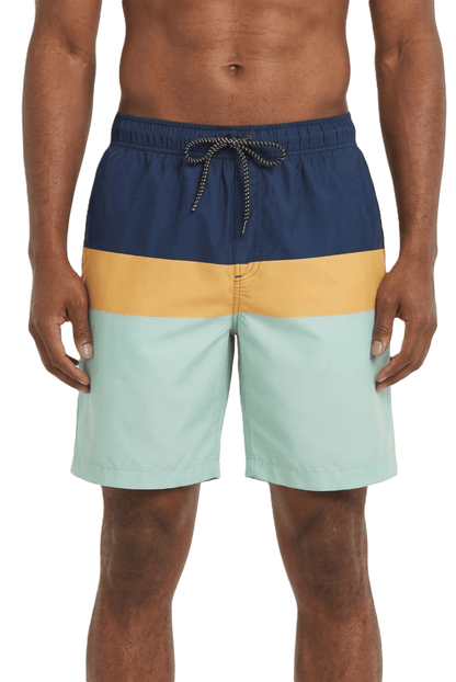 Men's Quick Dry Mesh Lined Swim Trunks Swimwear Navy Mustard / S Rokka & Rolla