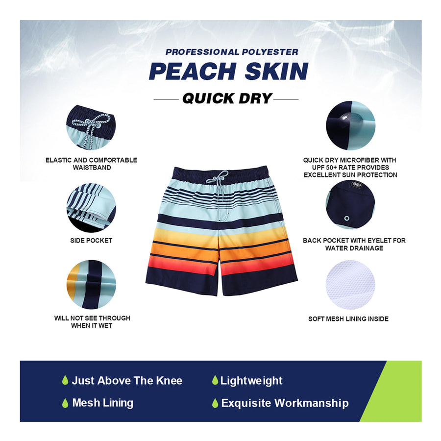 Men's Quick Dry Mesh Lined Swim Trunks Swimwear Rokka & Rolla