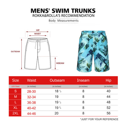 Men's Quick Dry Mesh Lined Swim Trunks Swimwear Rokka & Rolla
