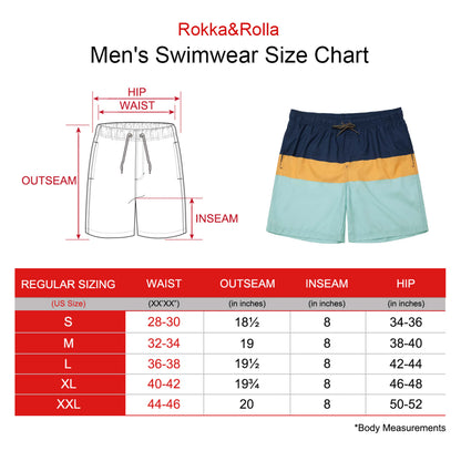 Men's Quick Dry Mesh Lined Swim Trunks Swimwear Rokka & Rolla