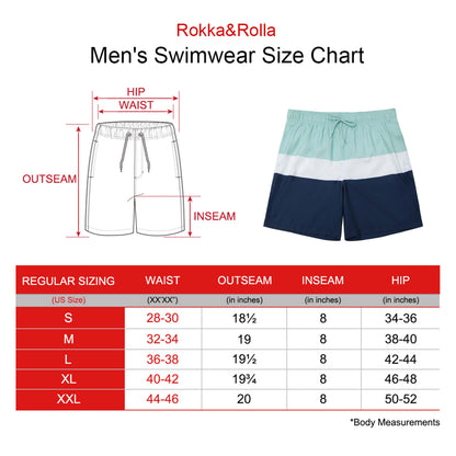 Men's Quick Dry Mesh Lined Swim Trunks Swimwear Rokka & Rolla