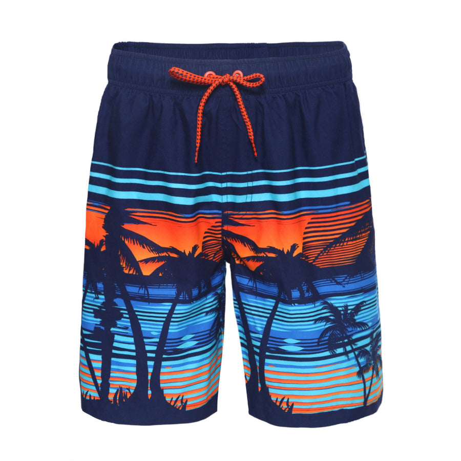 Men's Quick Dry Mesh Lined Swim Trunks Swimwear S / Tropical Palm Rokka & Rolla