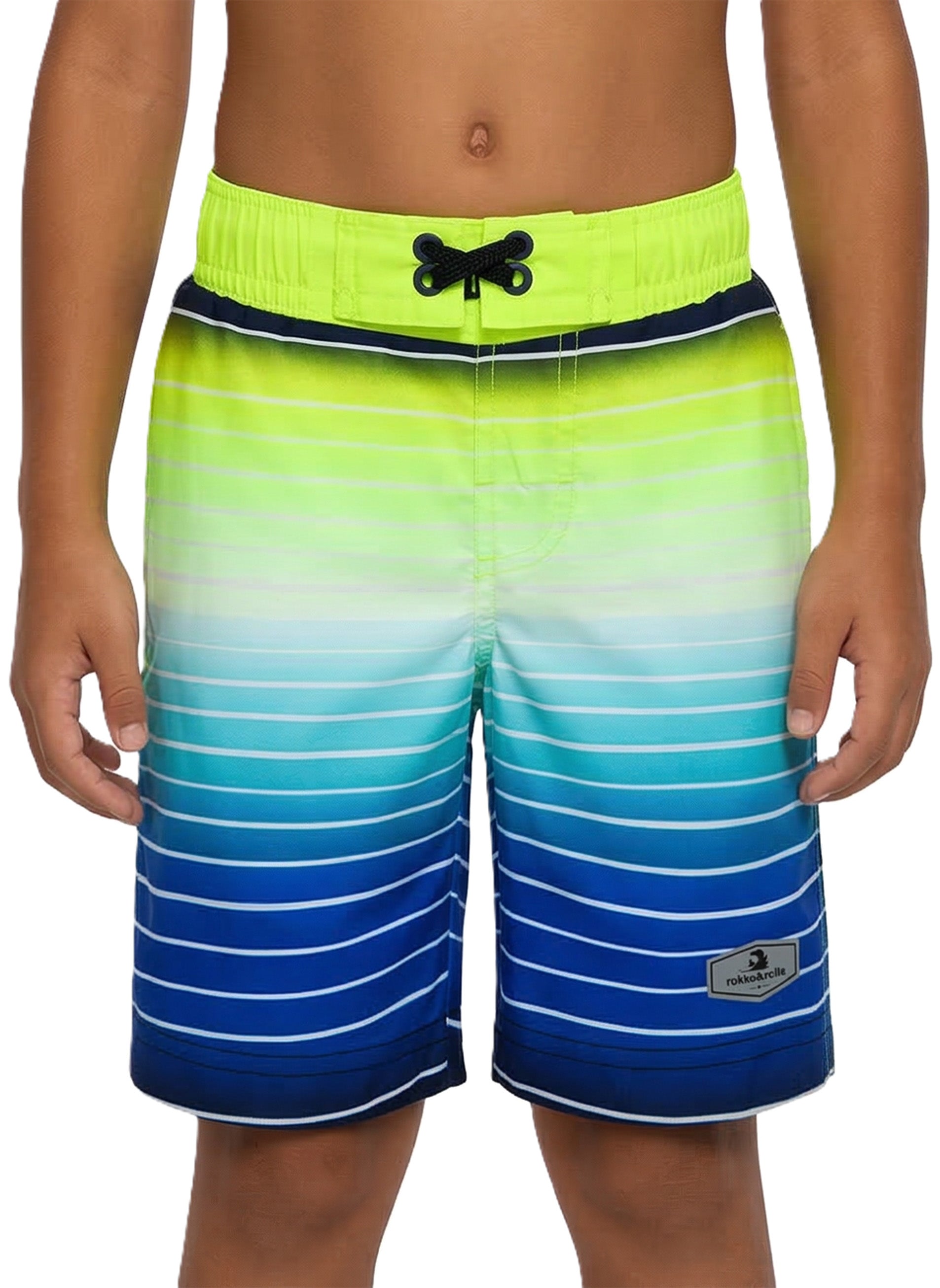 Boys' Quick Dry Mesh Lined Swim Trunks - Rokka&Rolla