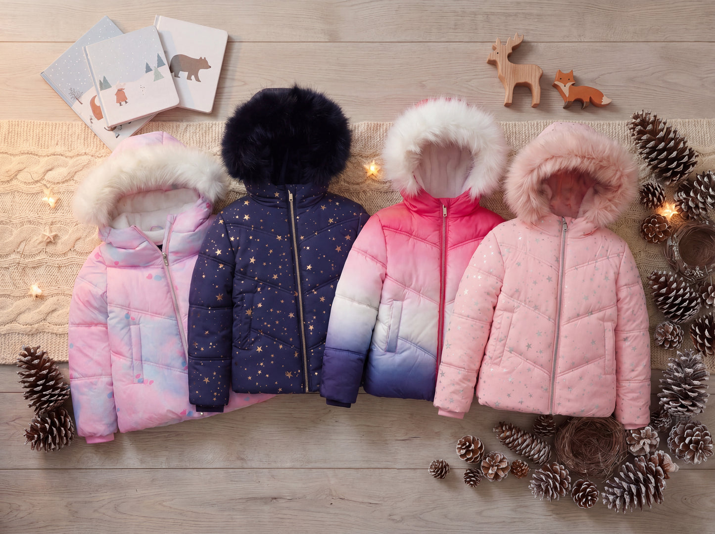 Girls' Heavyweight Puffer Jacket Bubble Coat