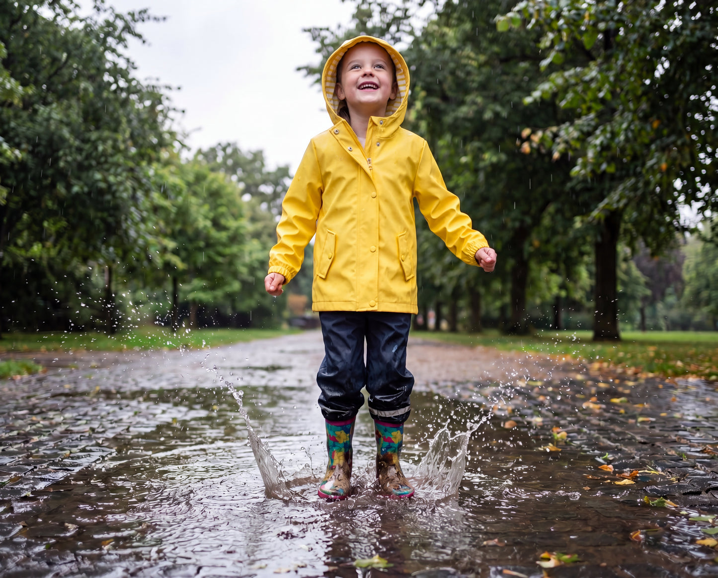 Girls' Waterproof Rubber Slicker Rain Jacket