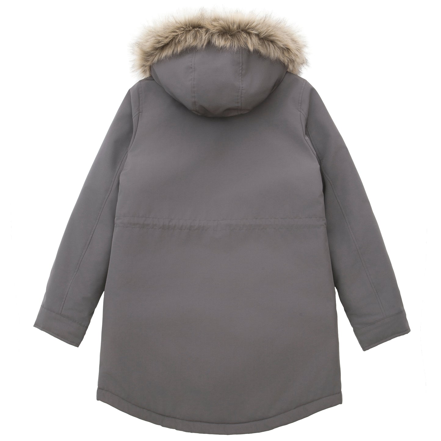 Women's Lightweight Parka Jacket with Faux Fur Hood