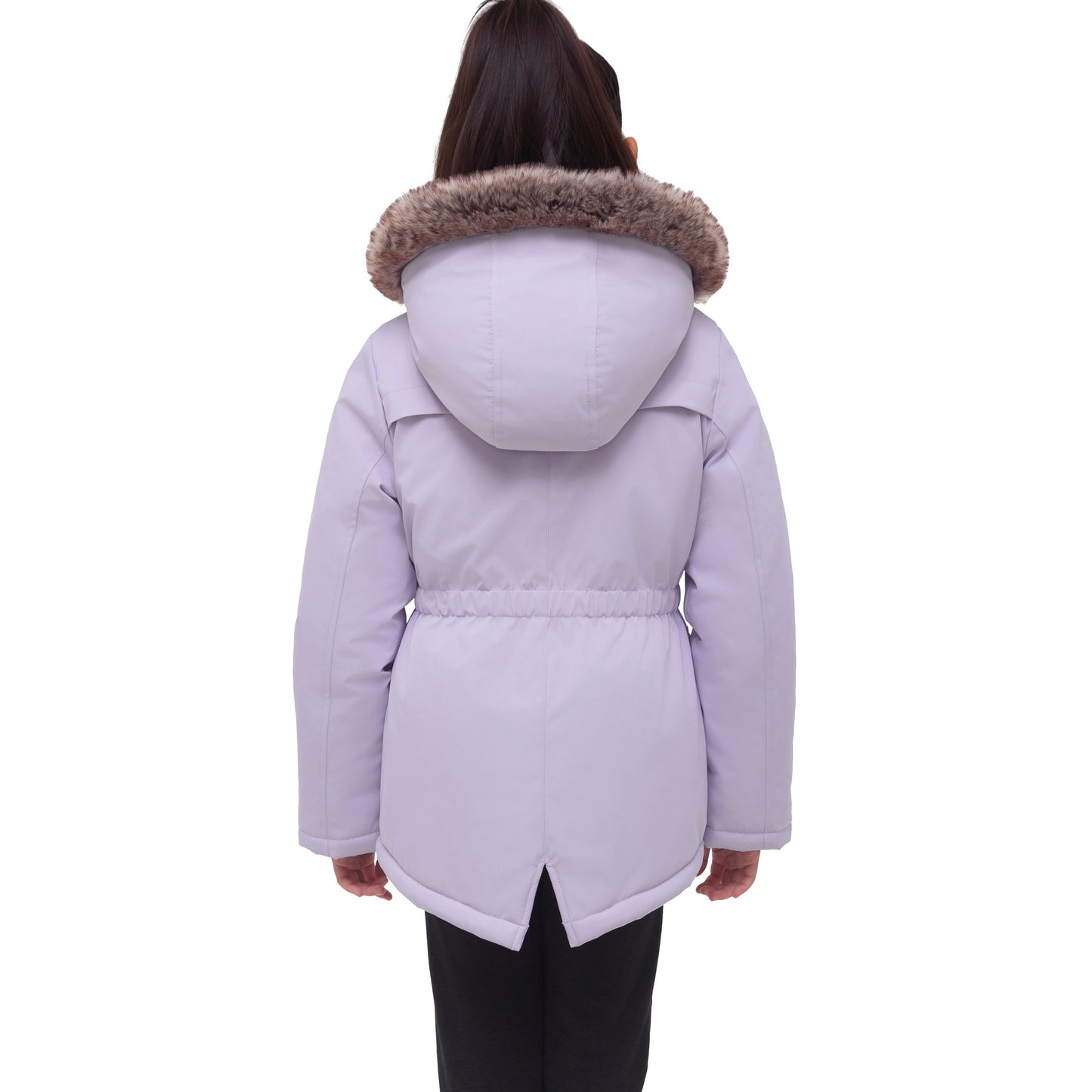 Girls' Water-Resistant Sherpa Fleece Lined Puffer Jacket Winter Parka Coat