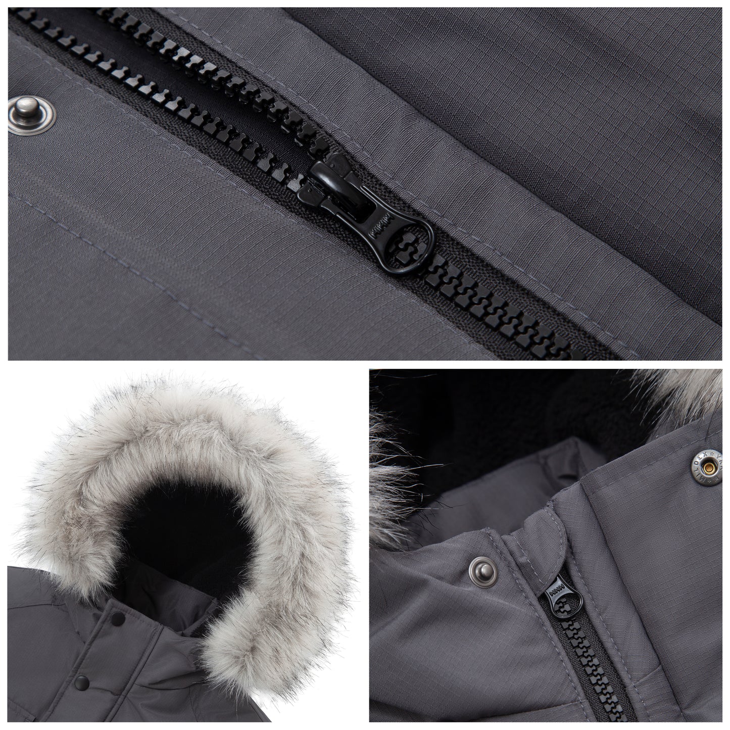 Boys' Water-Resistant Ripstop Shell Parka Jacket Fleece Lined Winter Coat