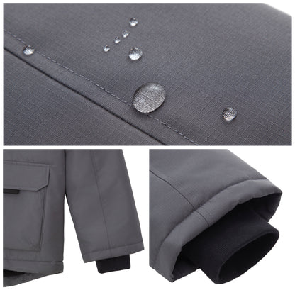 Boys' Water-Resistant Ripstop Shell Parka Jacket Fleece Lined Winter Coat