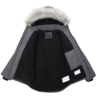 Boys' Water-Resistant Ripstop Shell Parka Jacket Fleece Lined Winter Coat