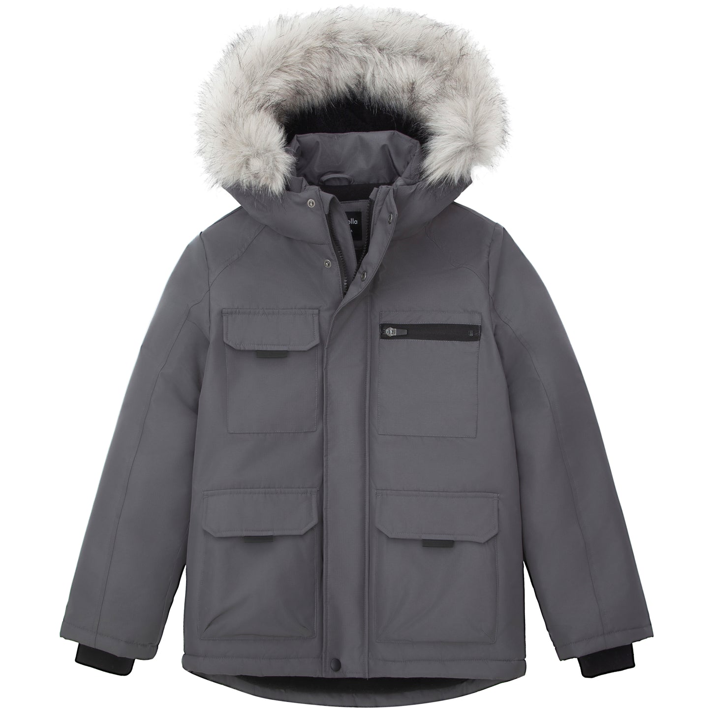 Boys' Water-Resistant Ripstop Shell Parka Jacket Fleece Lined Winter Coat