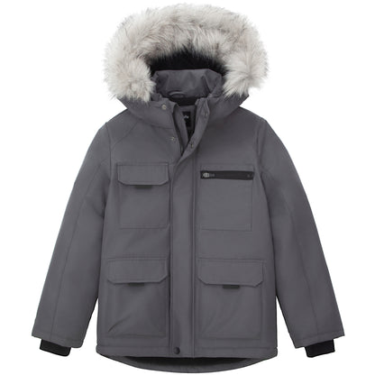 Boys' Water-Resistant Ripstop Shell Parka Jacket Fleece Lined Winter Coat