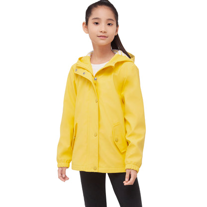 Girls' Waterproof Rubber Slicker Rain Jacket