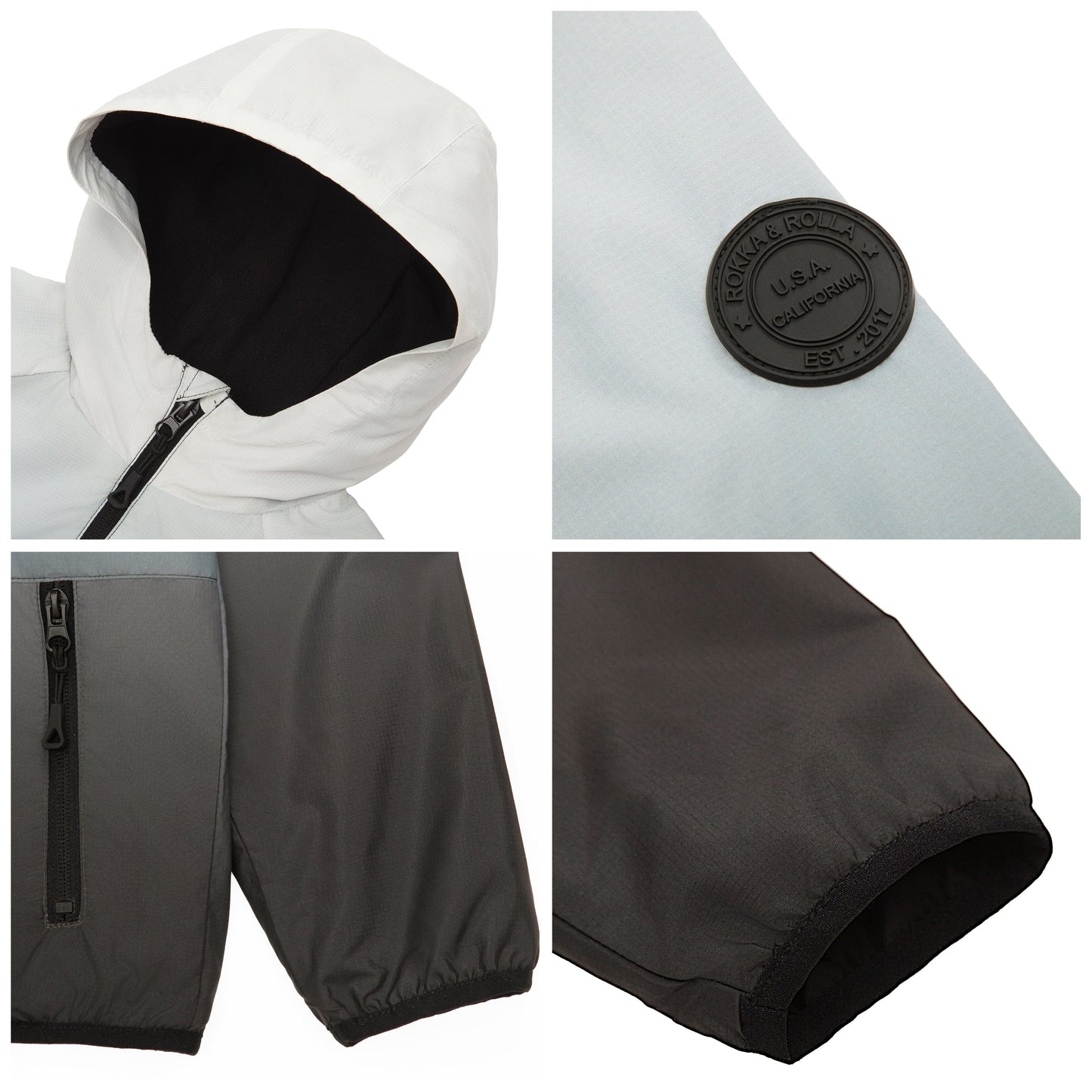 Rokka&Rolla Boys' Fleece Lined Windbreaker Ripstop Water-Resistant Transitional Jacket - Black Coats & Jackets Rokka&Rolla