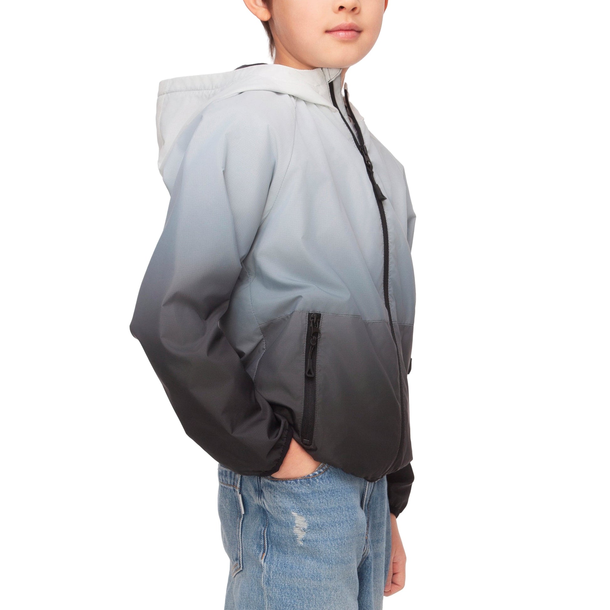 Rokka&Rolla Boys' Fleece Lined Windbreaker Ripstop Water-Resistant Transitional Jacket - Black Coats & Jackets Rokka&Rolla