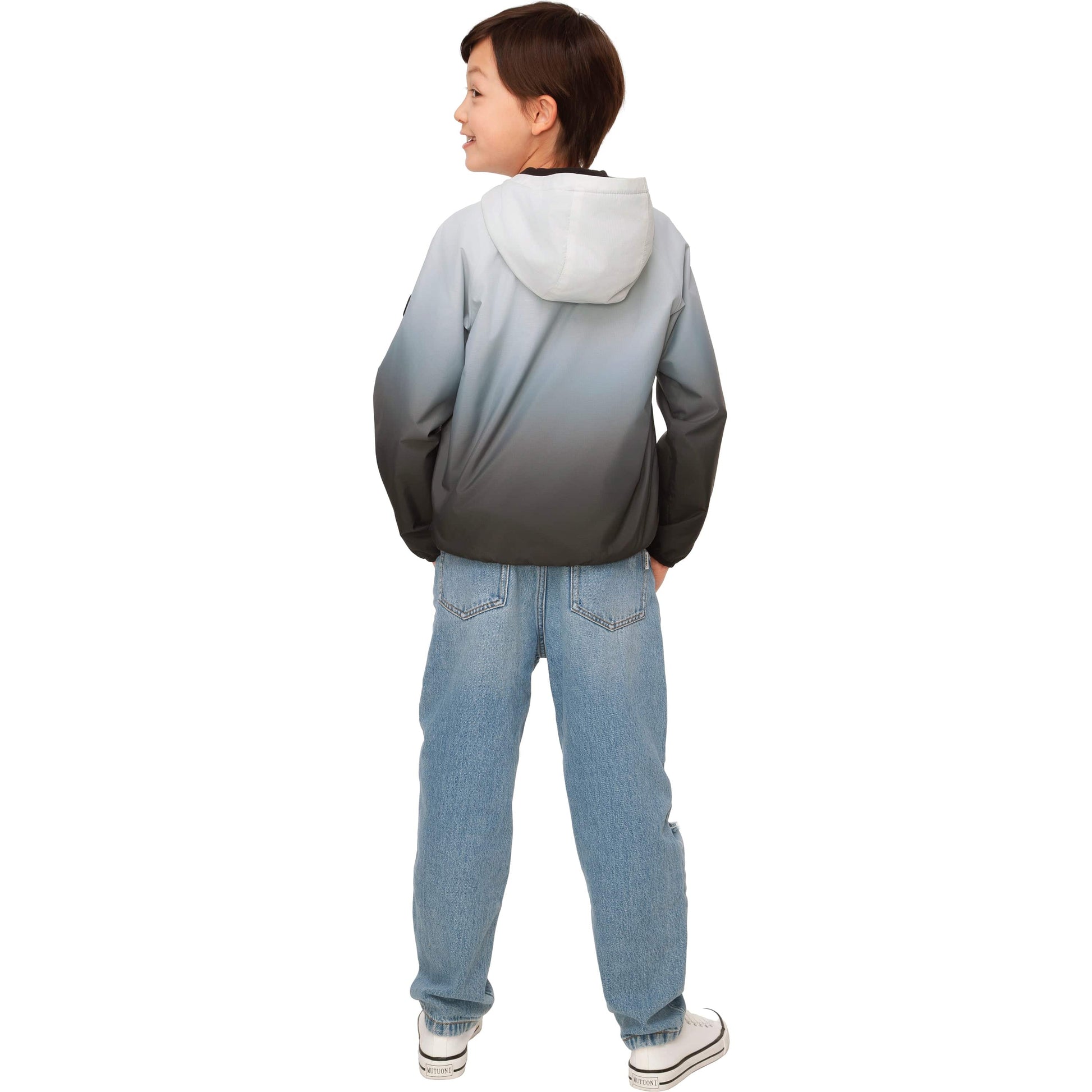Rokka&Rolla Boys' Fleece Lined Windbreaker Ripstop Water-Resistant Transitional Jacket - Black Coats & Jackets Rokka&Rolla