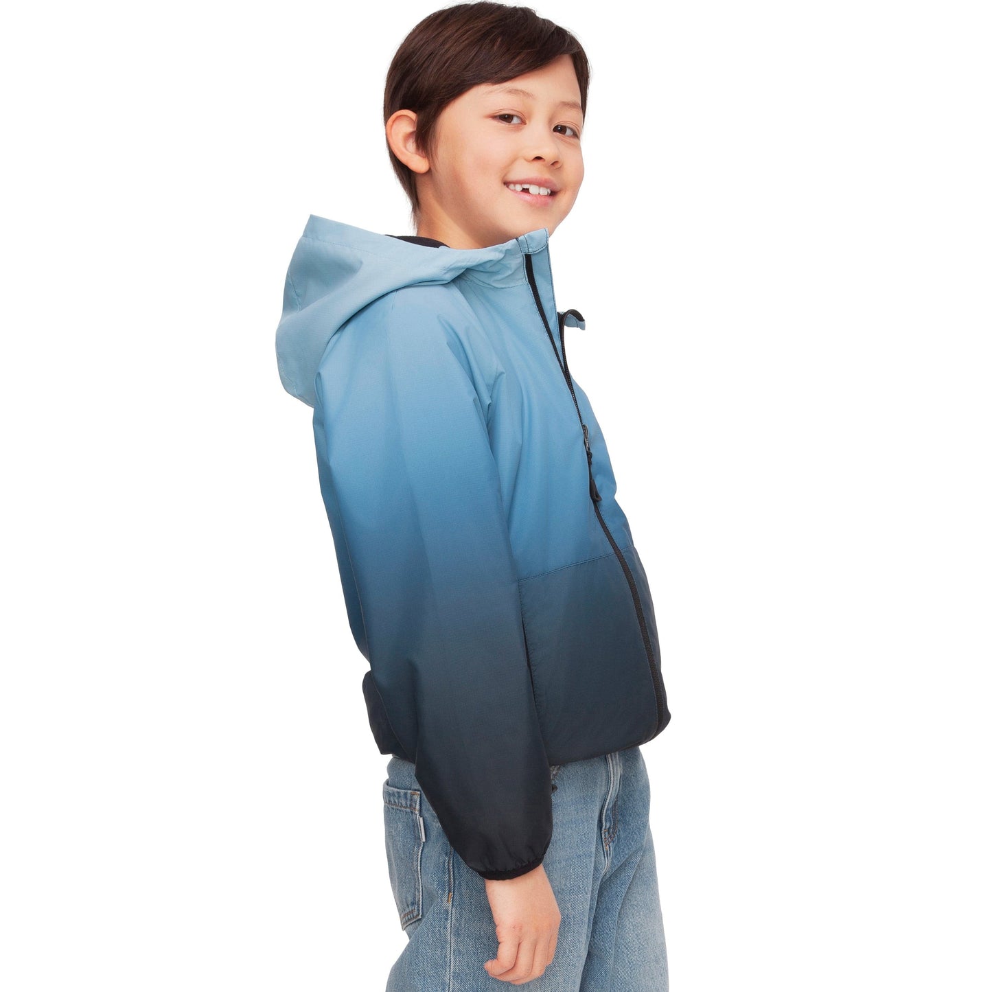 Rokka&Rolla Boys' Fleece Lined Windbreaker Ripstop Water-Resistant Transitional Jacket - Navy Coats & Jackets Rokka&Rolla