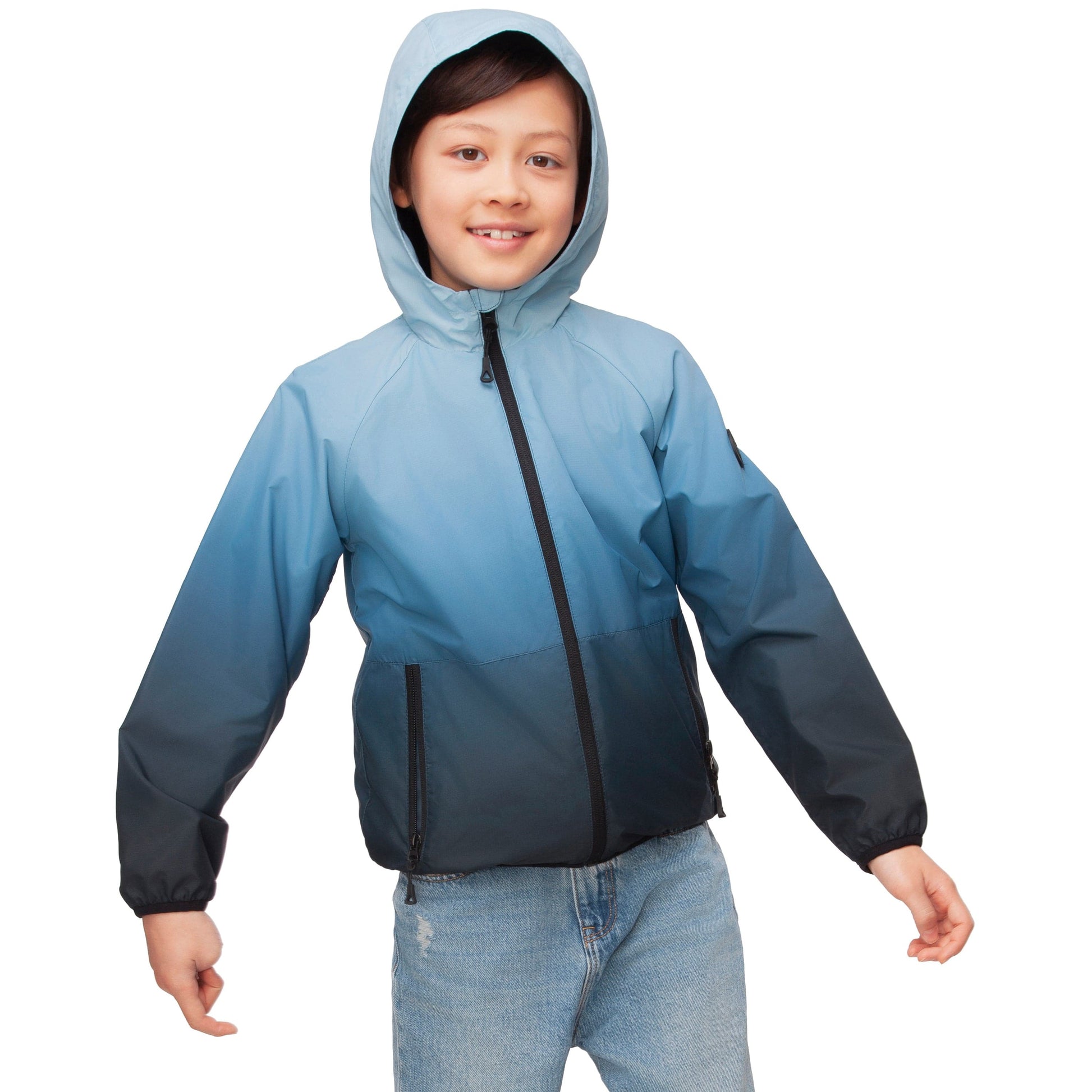 Rokka&Rolla Boys' Fleece Lined Windbreaker Ripstop Water-Resistant Transitional Jacket - Navy Coats & Jackets Rokka&Rolla