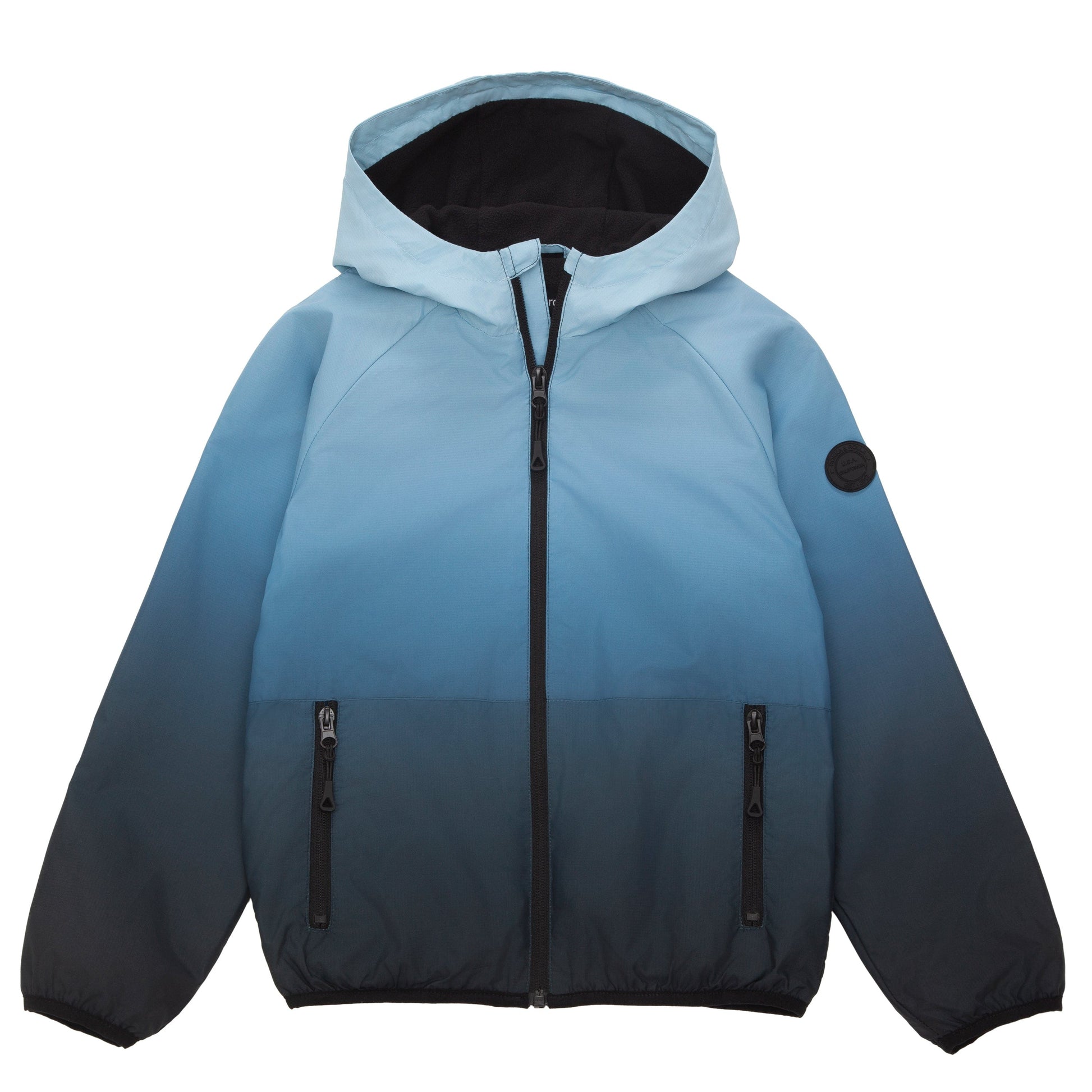 Rokka&Rolla Boys' Fleece Lined Windbreaker Ripstop Water-Resistant Transitional Jacket - Navy Coats & Jackets Rokka&Rolla