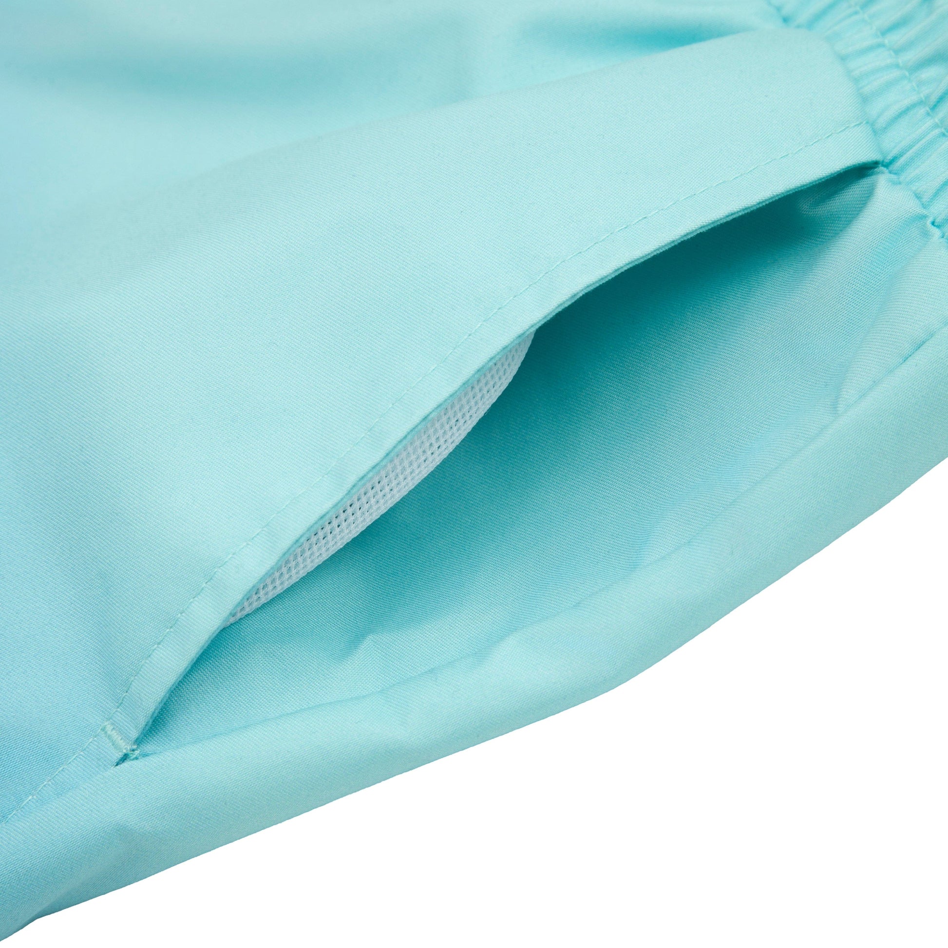 Rokka&Rolla Boys' Swim Trunks with Boxer Brief Compression Liner Quick Dry Kids Bathing Suit, UPF 50+ - Aqua Blue Gradient Rokka&Rolla