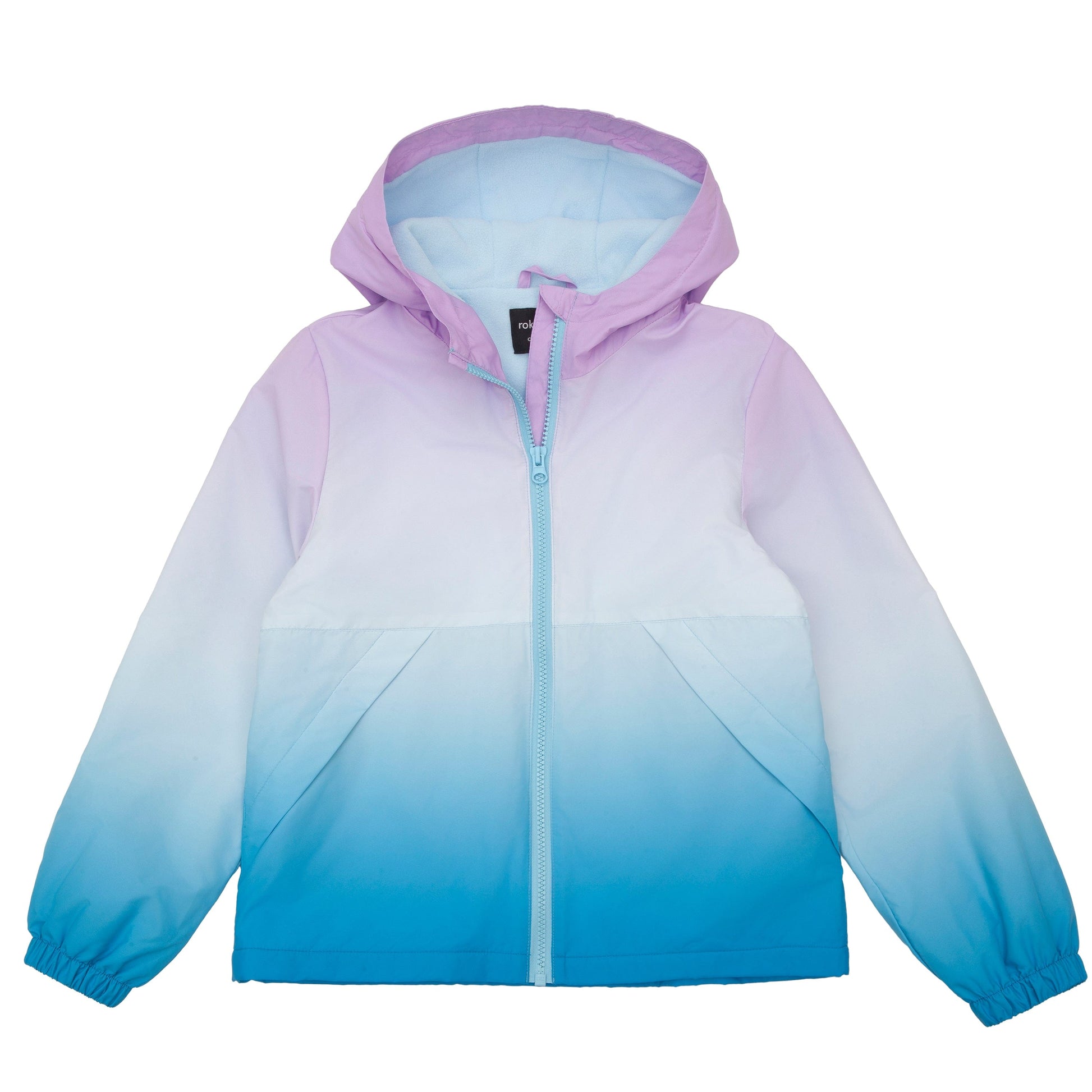 Rokka&Rolla Girls' Fleece Lined Windbreaker Ripstop Water-Resistant Transitional Jacket - Blue Coats & Jackets Rokka&Rolla